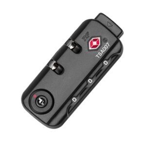 Street27 Metal TSA Security Lock - 3 Digit Combination Suitcase Bag Code Padlock - Portable and Lightweight, TSA007 Luggage Travel Lock - Black