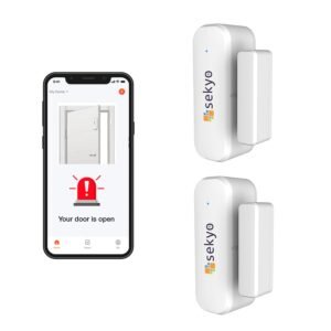 Sekyo WiFi Smart Door Alarm Sensor | Wireless Magnetic Door & Window Security System with Real-Time App Notifications | Smart WiFi Connectivity | Easy DIY Installation for Home & Office (Pack of 1)