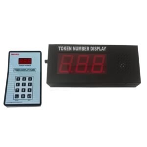 DRMS Store Wireless Token Display System with Dual Multi Language Voice Announcement-2 .3 inch Digit Size (Ding Dong, English, Hindi, Marathi, English+Hindi, English+Marathi) 1 Year Warranty