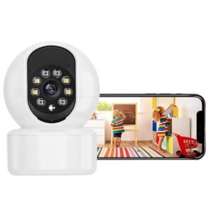 EYETECH 2MP 1080p Full HD Smart Wi-fi CCTV Home Security Camera 360° with Pan Tilt 2Way Talk Cloud Monitor Motion Detect Light Vision Supports SD Card (Upto 128 GB) (New Smart Camera)