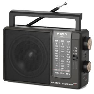 PRUNUS J-03C AM MW FM SW Radio Built-in Battery or AA Batteries Operated