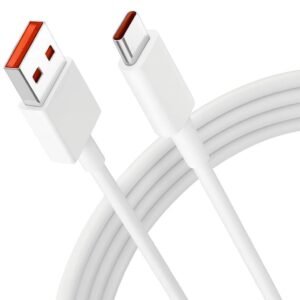 Mi USB to Type C 33W Hypercharge Cable, 3A Fast Charging Cable with Up to 480 Mbps High-Speed Data Transfer & Sync Cord Compatible With Smartphones and Devices, White (1 Meter)