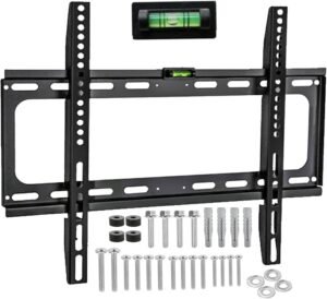 TV Wall Bracket Mount for 32-70 inch TVs, Ultra Heavy Duty TV Wall Mount With Bubble Level VESA 200 x 200mm to 600 x 400mm for Flat & Curved TV Load Capacity Up to 50KG For LED LCD OLED Plasma Screens